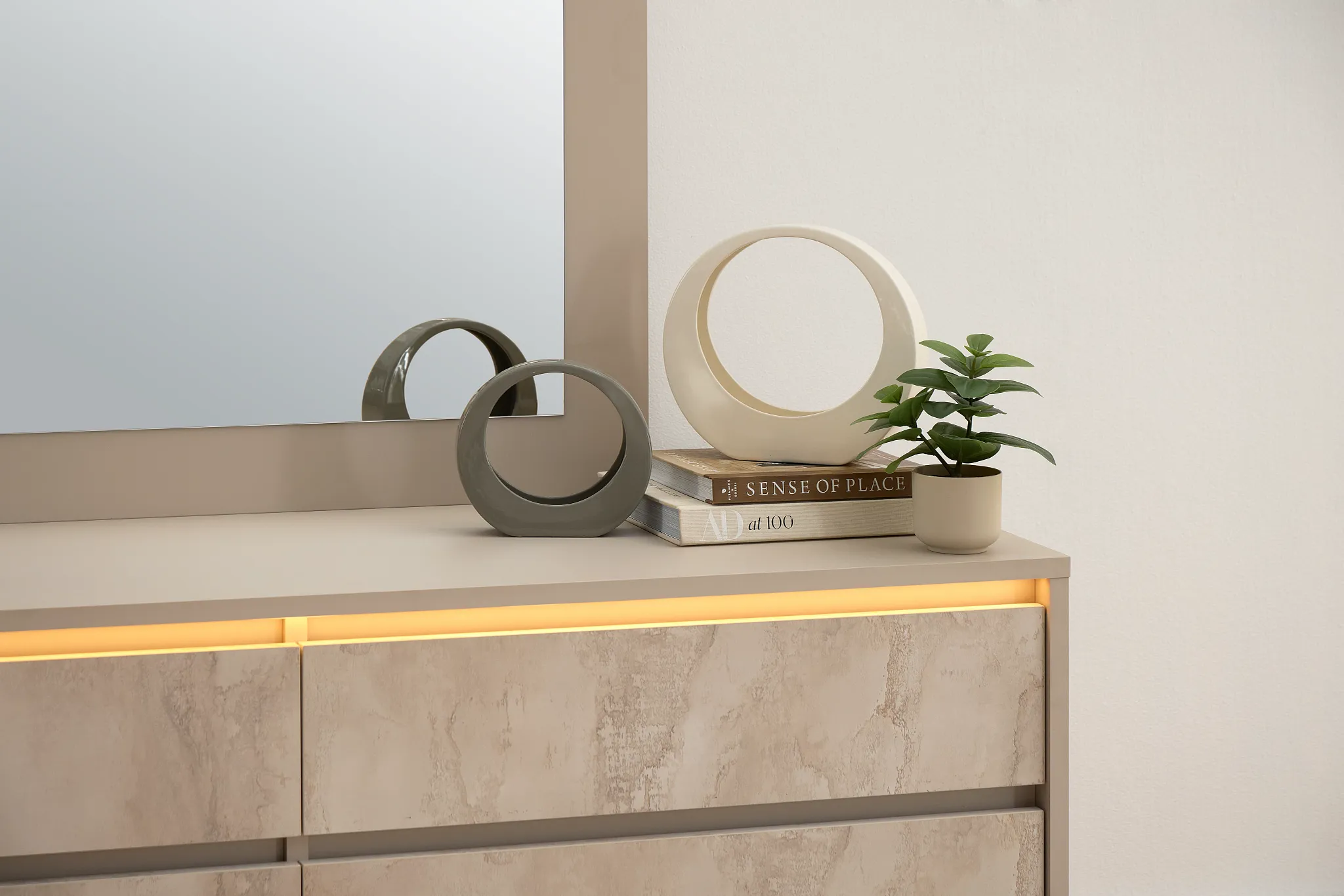 Valencia Light Tone Dresser & Mirror