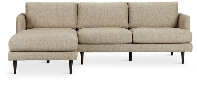 Easton Brown Fabric Left Chaise Sectional