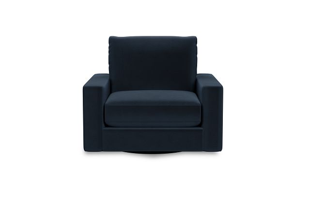 Edgewater Joya Dark Blue Swivel Chair (1)