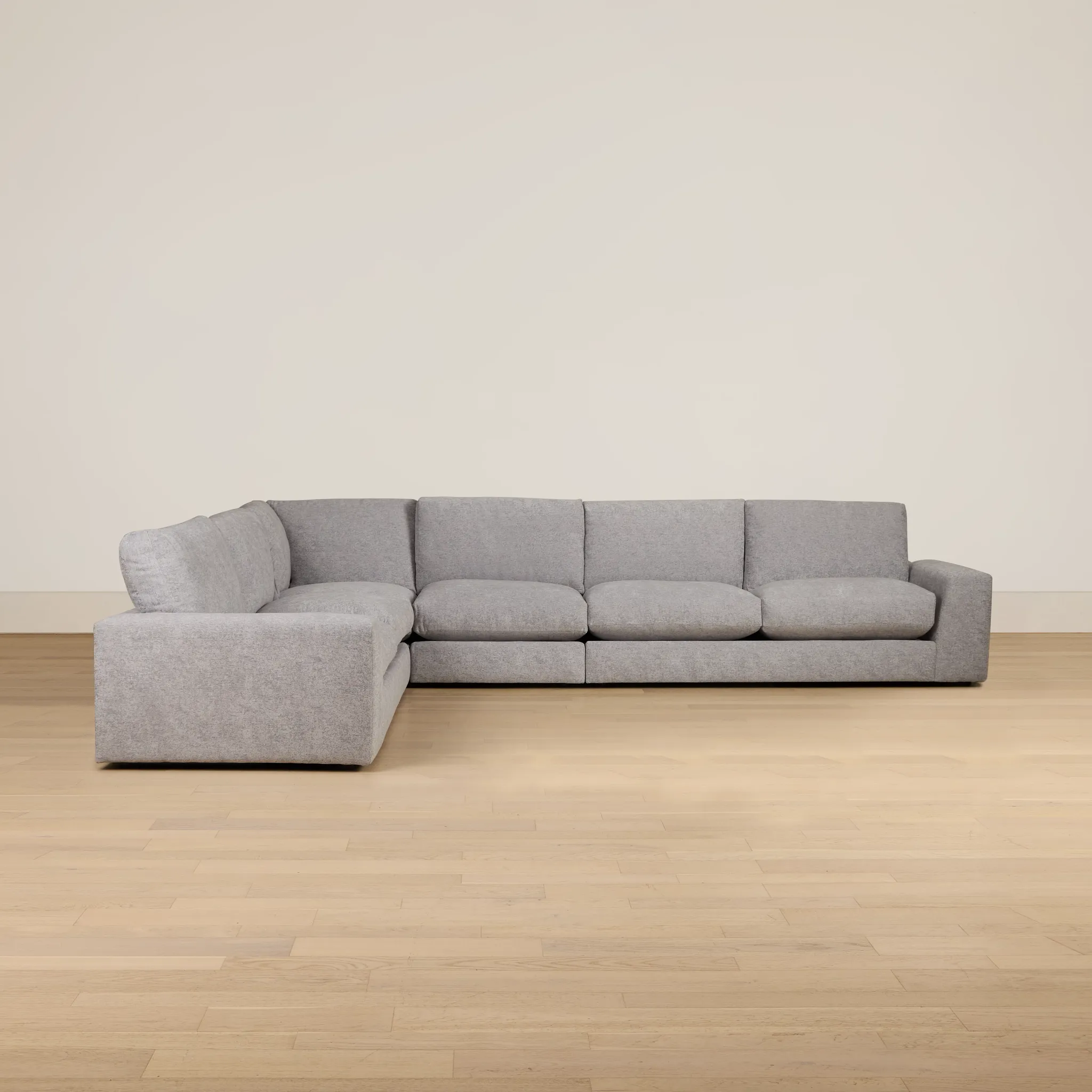 Calista Pewter Fabric Medium Two-arm Sectional