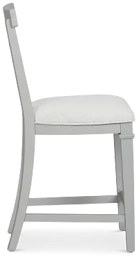 Cape Cod Gray 24" Upholstered Barstool