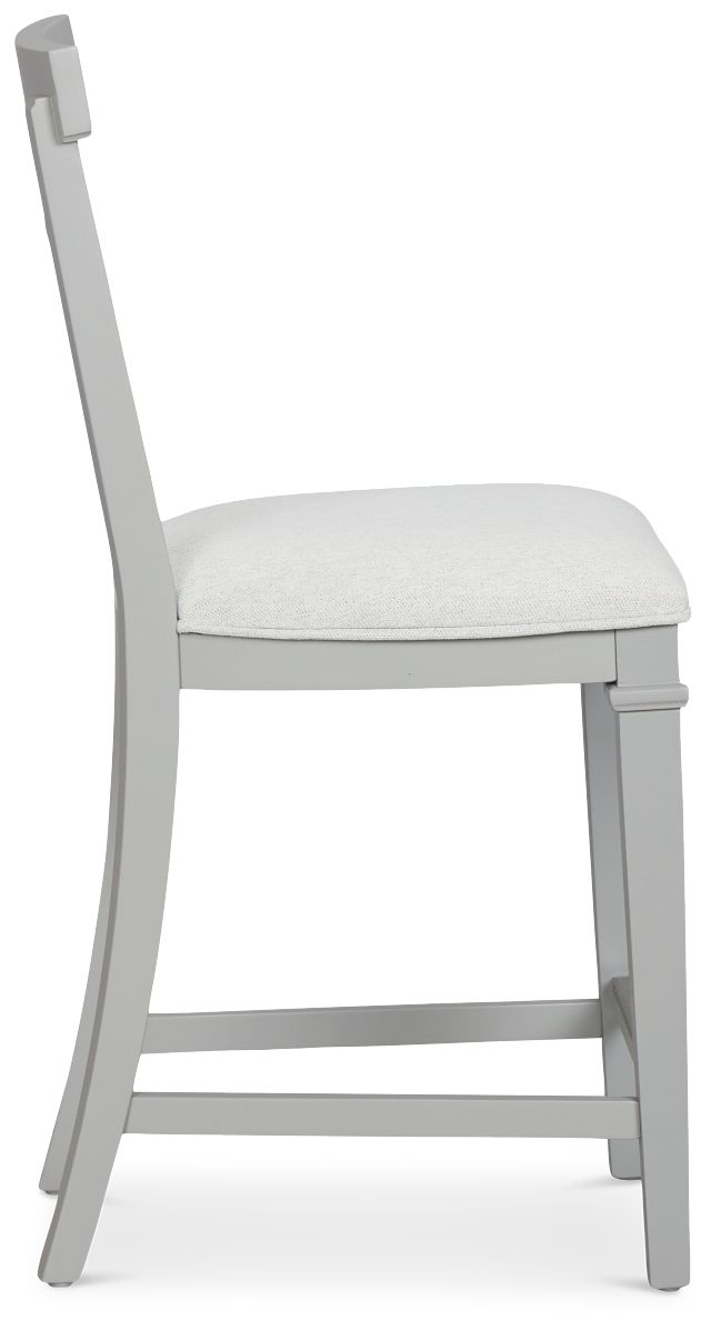 Cape Cod Gray 24" Upholstered Barstool