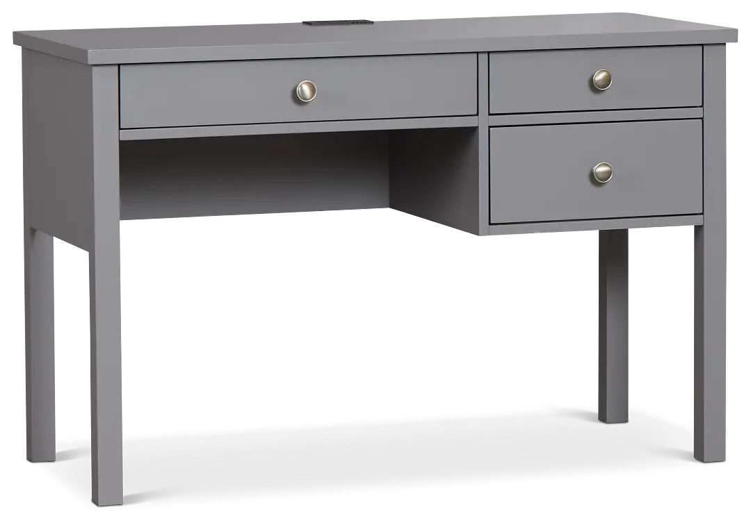 Charleston Gray 3-drawer Desk Charleston Gray 3-drawer Desk