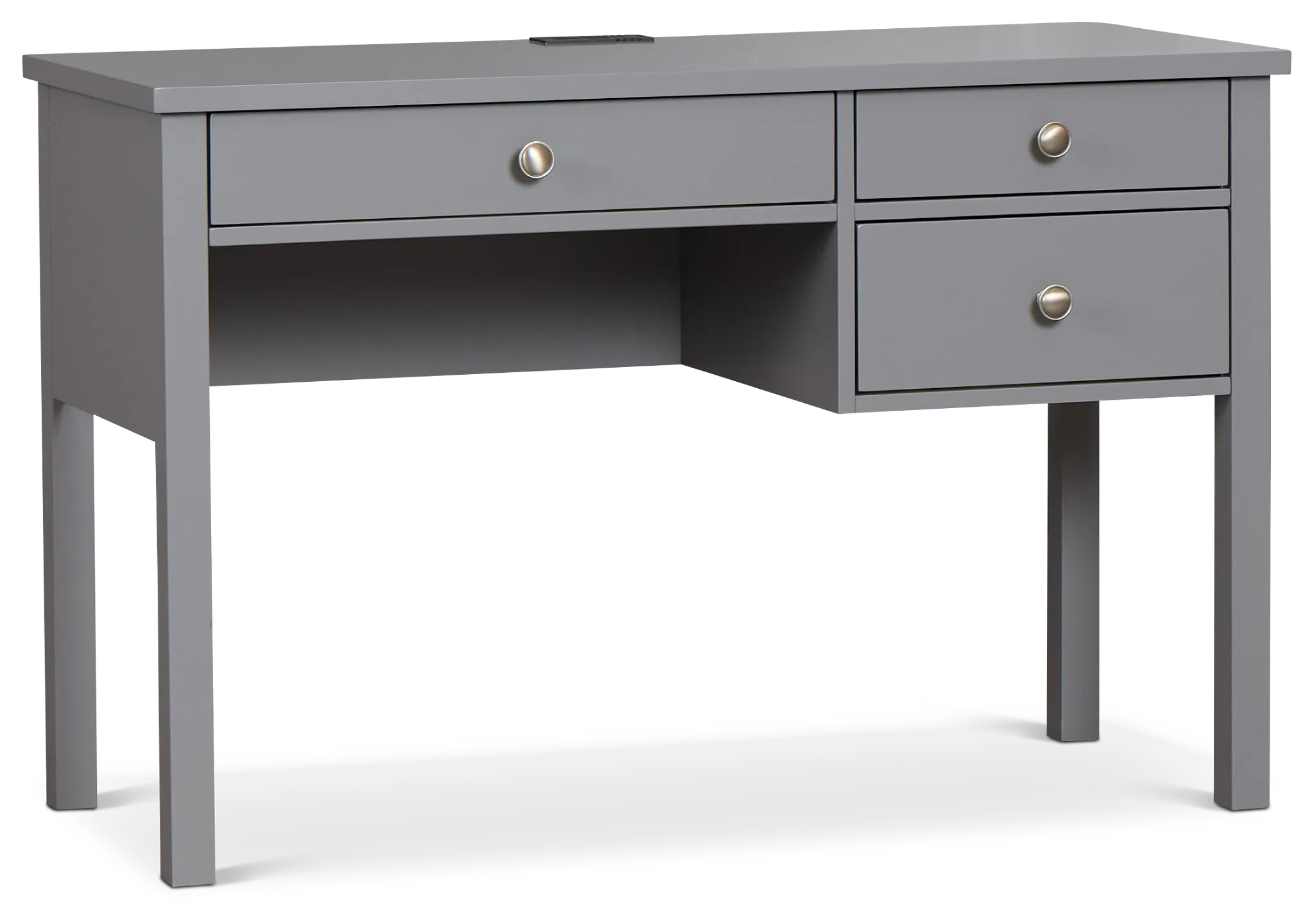 Charleston Gray 3-drawer Desk