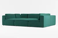 Destin Joya Green Velvet 6-piece Pit Sectional