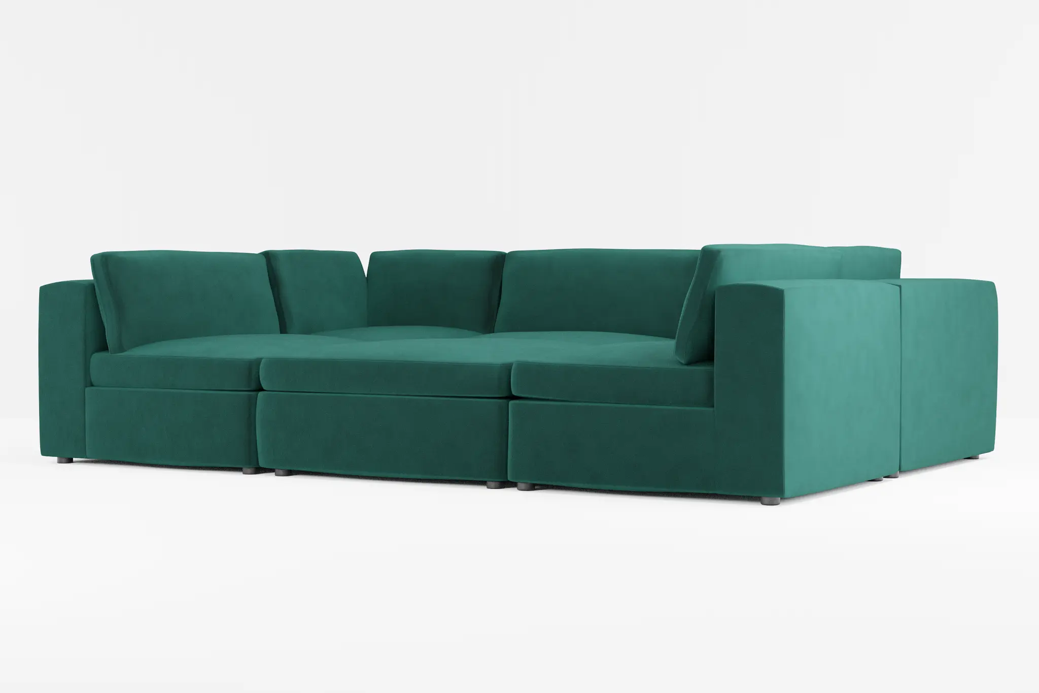 Destin Joya Green Velvet 6-piece Pit Sectional Destin Joya Green Velvet 6-piece Pit Sectional