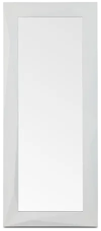 Rilen White Wood Floor Mirror