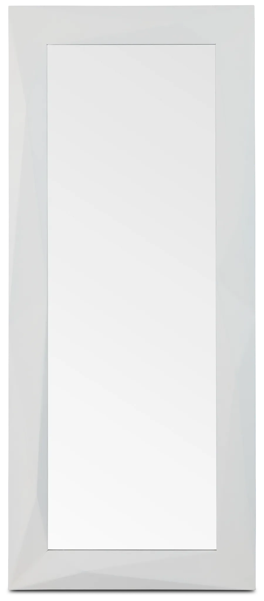 Rilen White Wood Floor Mirror