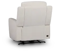 Dean White Fabric Power Recliner
