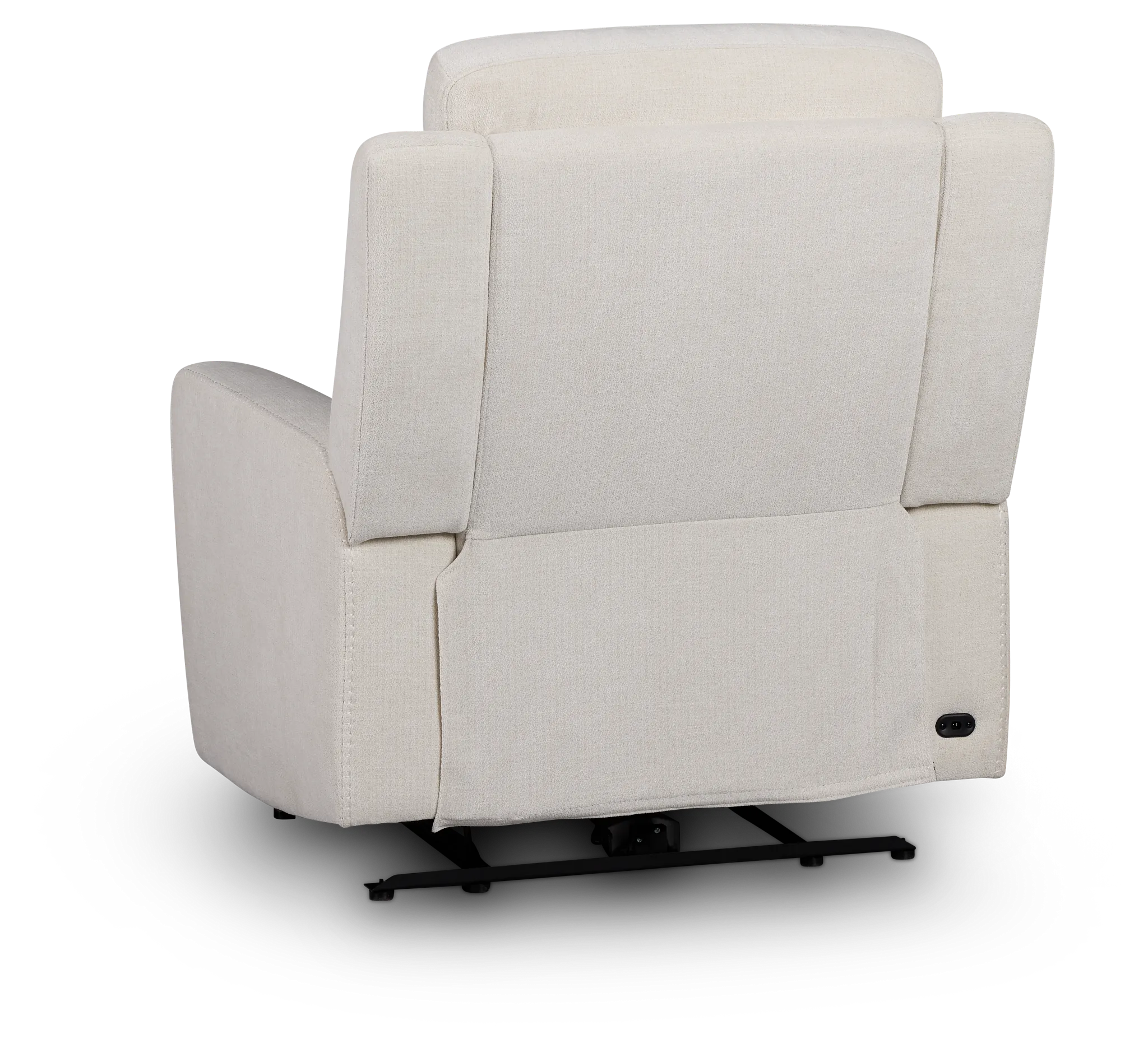 Dean White Fabric Power Recliner