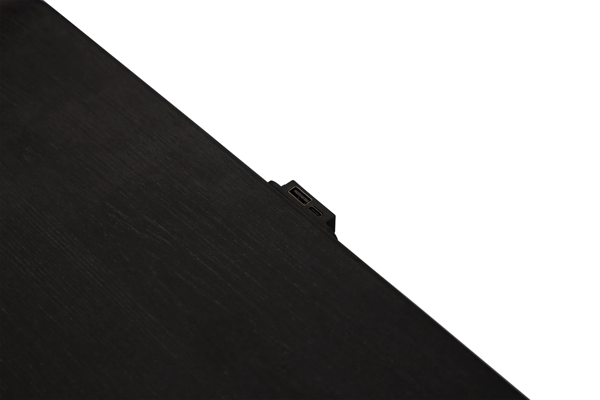 Lyndie Black Drawer Square End Table