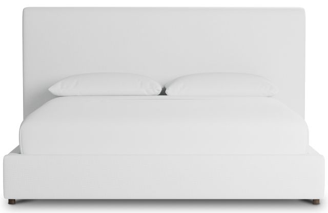 Grayton Suave White 54" Upholstered Platform Bed