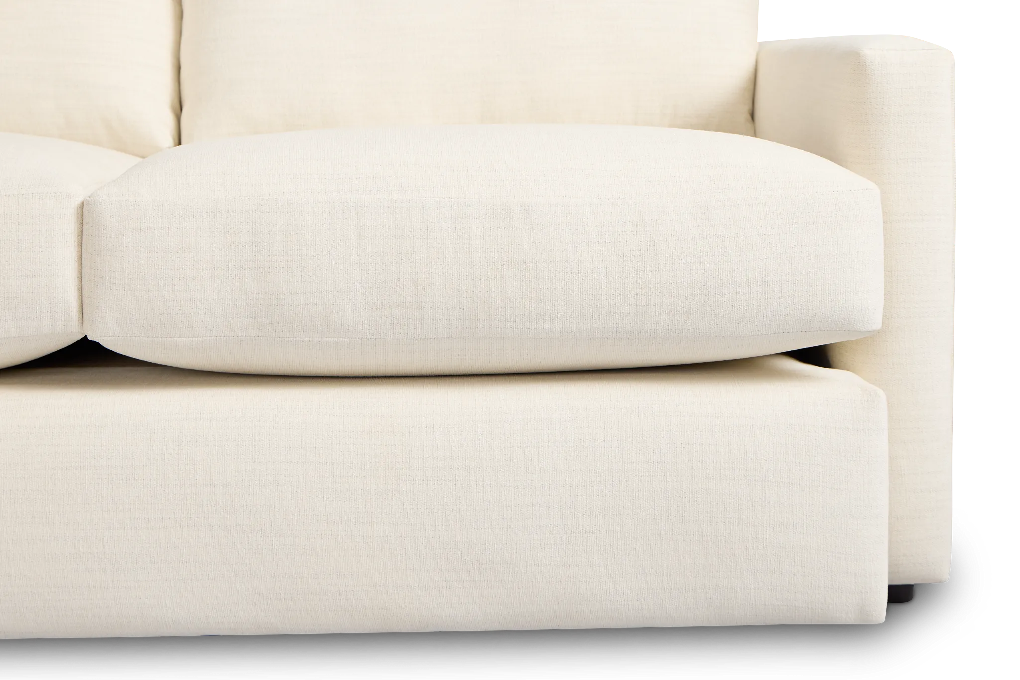 Noah Ivory Fabric Large Two-arm Sectional