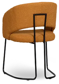 Merrick Dark Orange Round Upholstered Side Chair