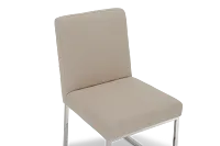 Berlin Beige Metal Upholstered Side Chair