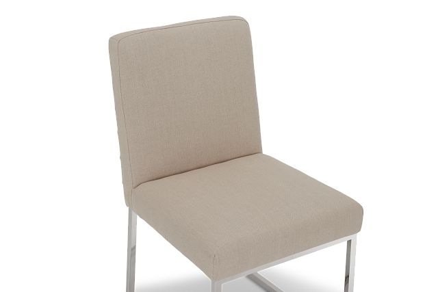 Berlin Beige Metal Upholstered Side Chair