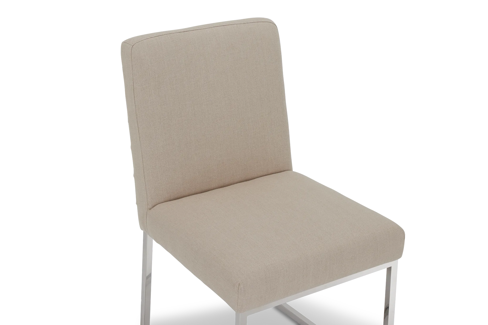 Berlin Beige Metal Upholstered Side Chair