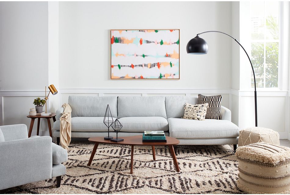 Fremont Light Blue Fabric Right Chaise Sectional Living Room Sectionals City Furniture Fremont Light Blue Fabric Right Chaise, Fremont Sleeper Sectional Sofa Bed Loveseat With Storage Chaise