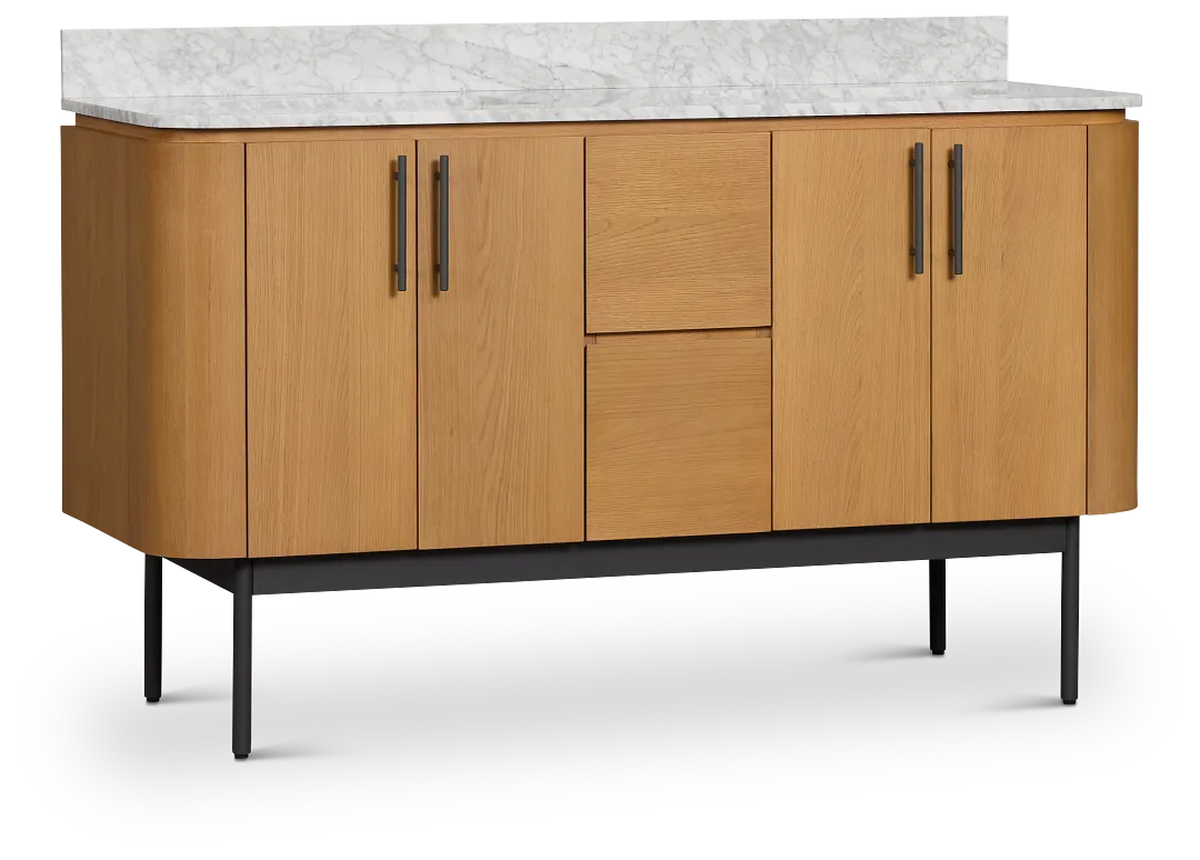 Nomad Light Tone 60" Double Bathroom Vanity