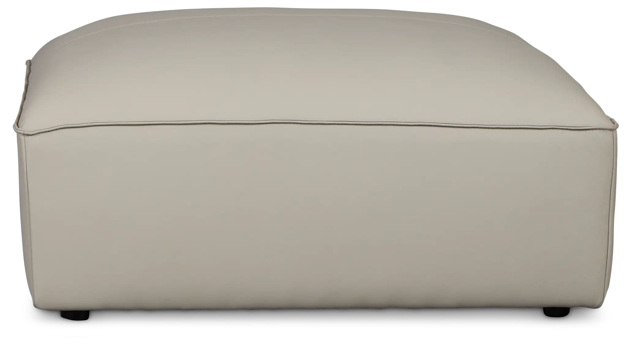 Blanca Gray Leather Ottoman Blanca Gray Leather Ottoman