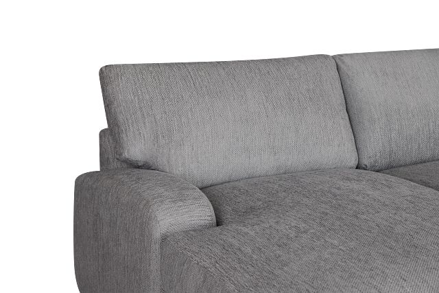 Alpha Light Gray Fabric Left Chaise Sectional