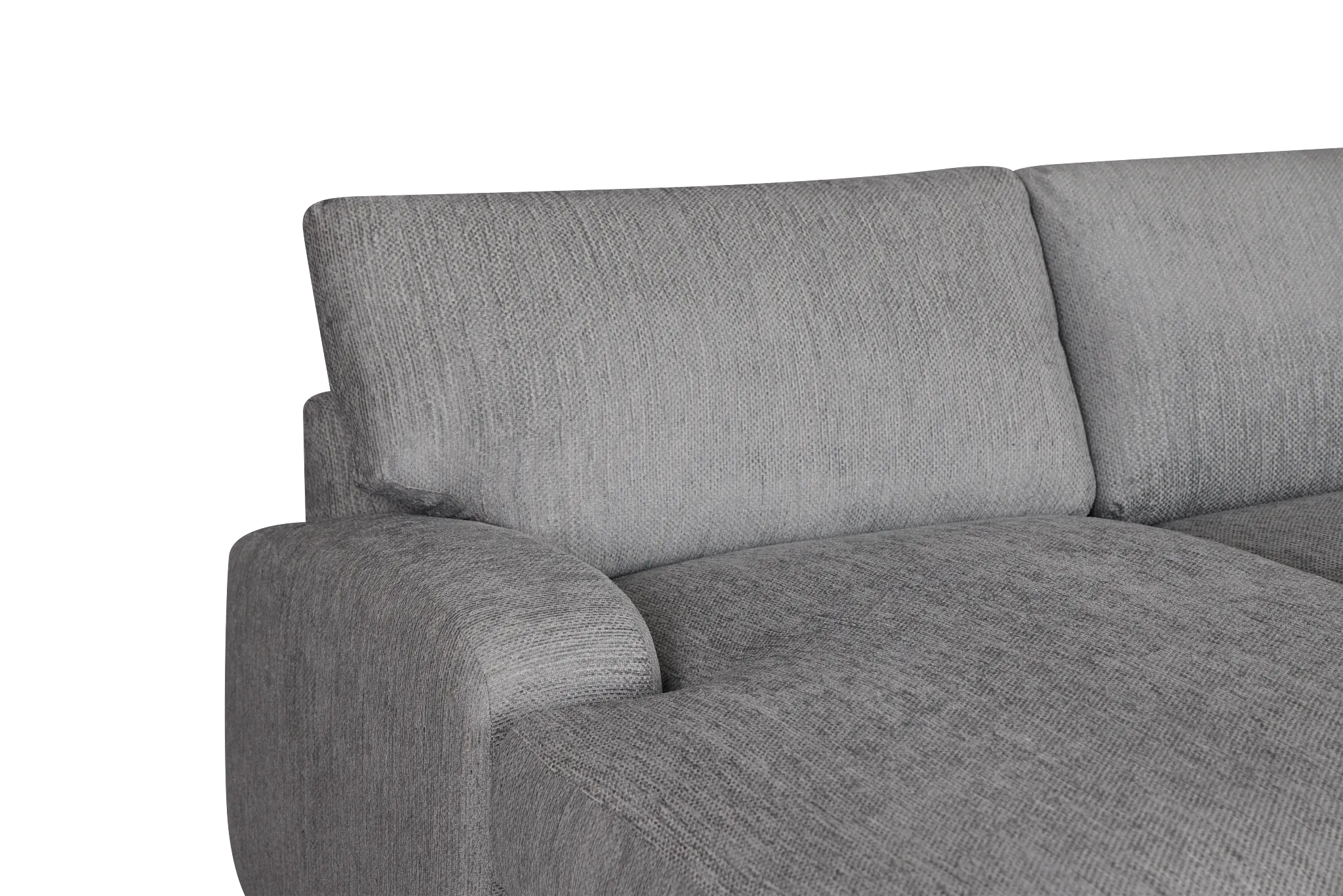 Alpha Light Gray Fabric Left Chaise Sectional