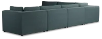 Destin Sutton Blue Fabric 6-piece Modular Sectional