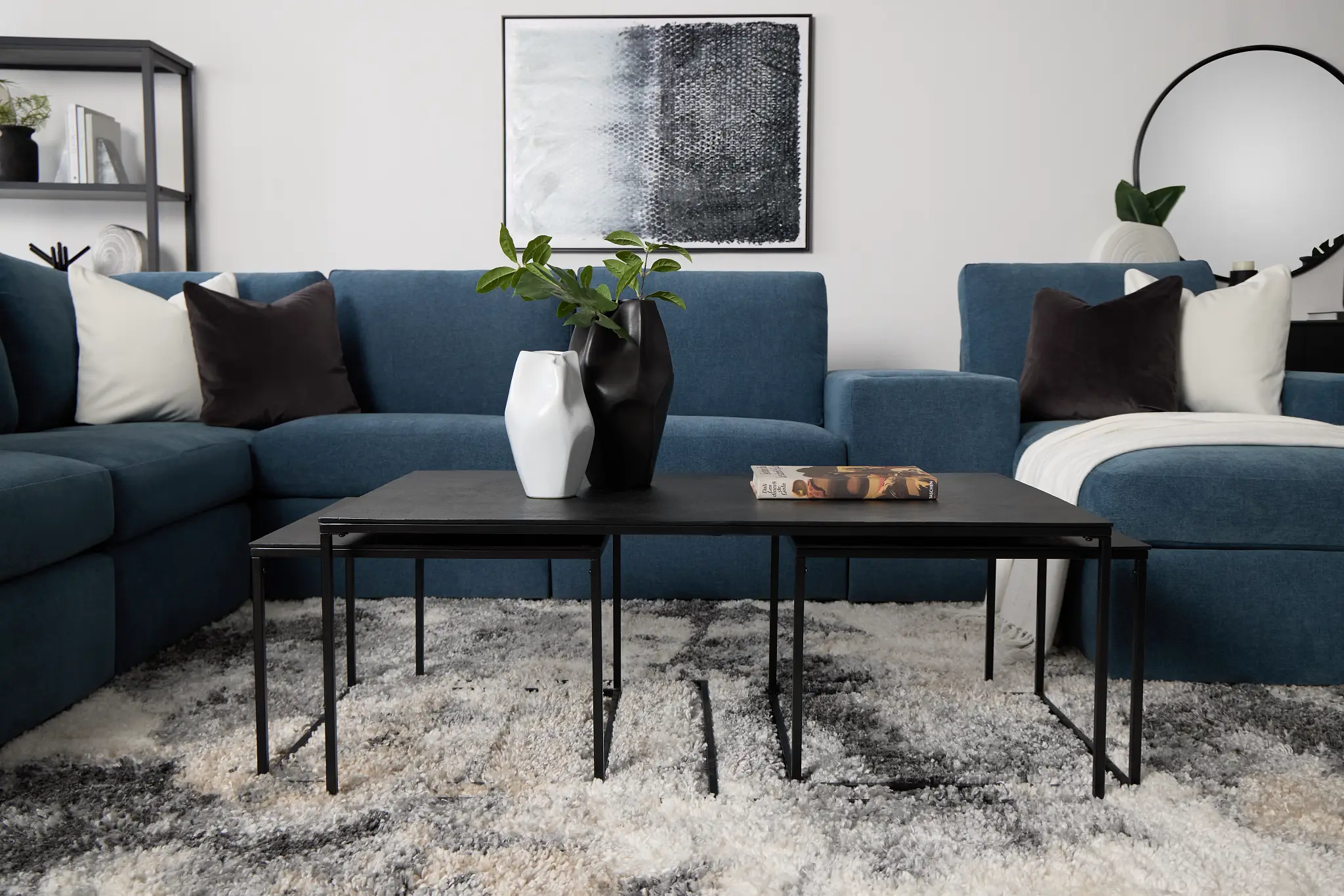 Doren Black Rect Nesting Coffee Table Doren Black Rect Nesting Coffee Table