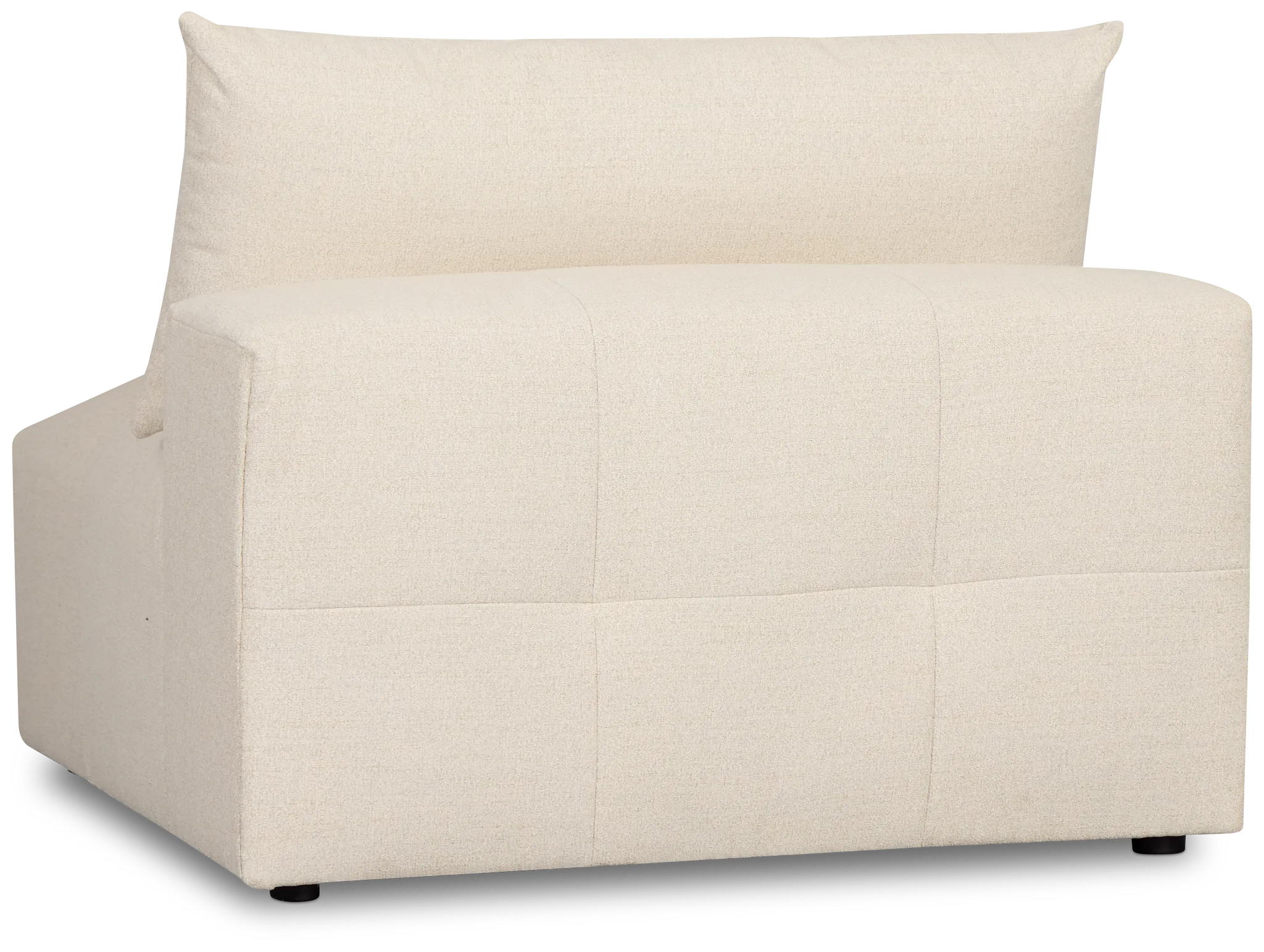 Remi Light Beige Fabric Armless Chair