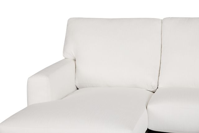 Rhodes White Fabric Left Chaise Sectional
