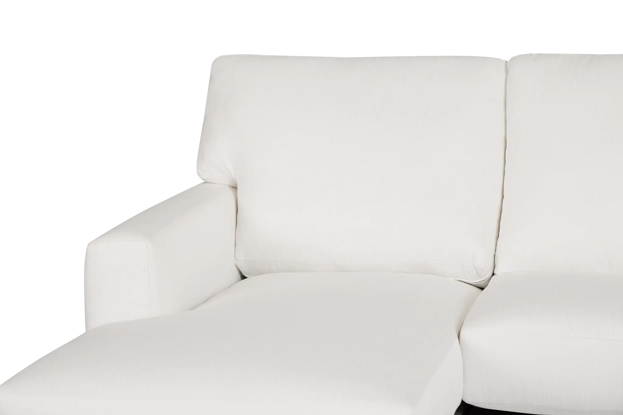 Rhodes White Fabric Left Chaise Sectional Rhodes White Fabric Left Chaise Sectional