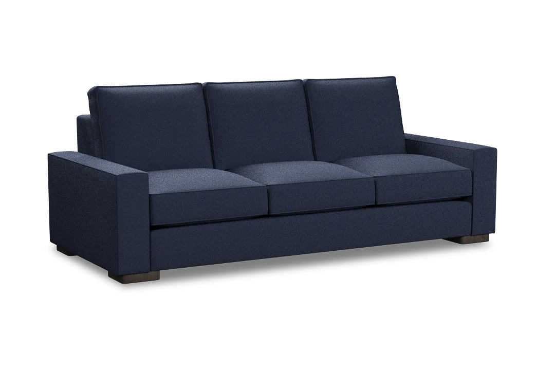 Edgewater Peyton Dark Blue 96" Sofa W/ 3 Cushions
