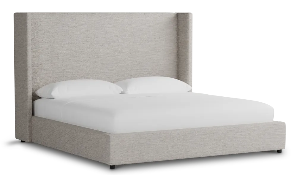 Captiva Maguire Pewter 60" Upholstered Shelter Bed