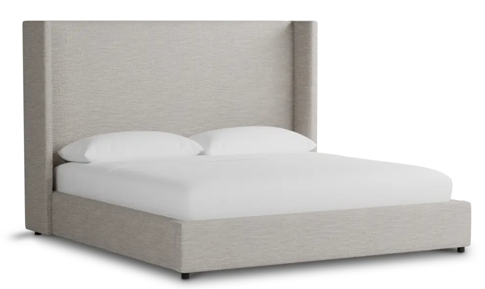 Captiva Maguire Pewter 60" Upholstered Shelter Bed Captiva Maguire Pewter 60" Upholstered Shelter Bed