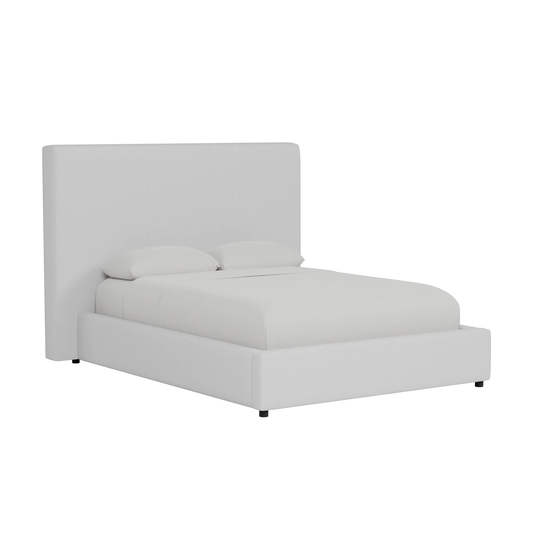 Grayton Revenue White 54" Upholstered Platform Bed