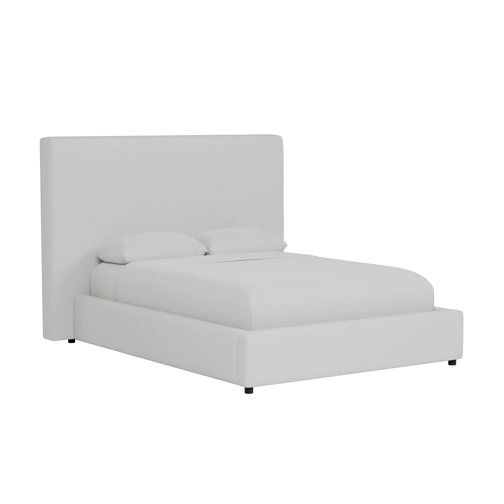 Grayton Revenue White 54" Upholstered Platform Bed Grayton Revenue White 54" Upholstered Platform Bed