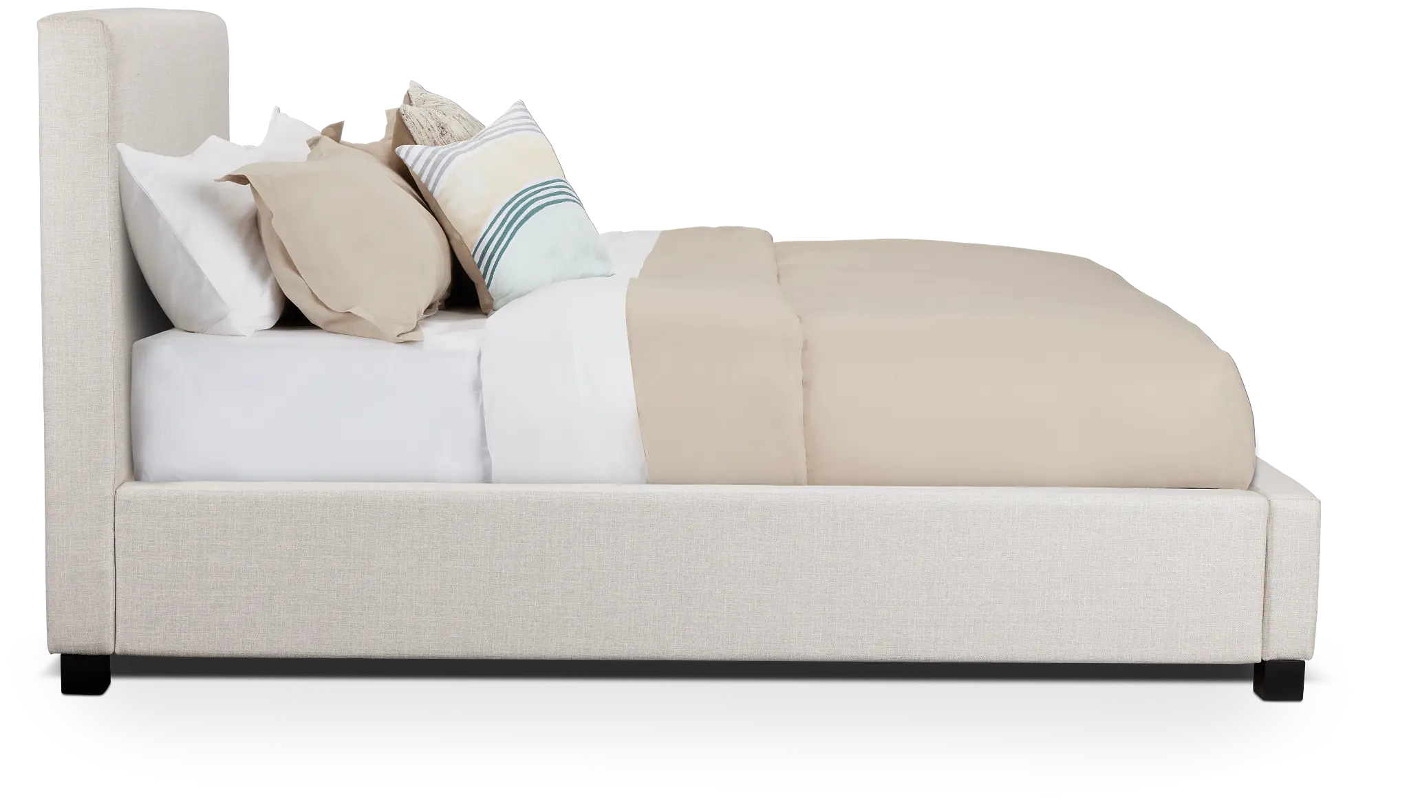 Monica Beige Uph Platform Bed Monica Beige Uph Platform Bed