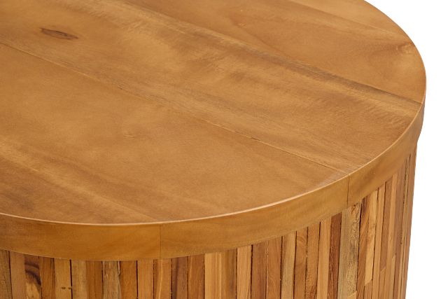 Haven Mid Tone Wood Round End Table