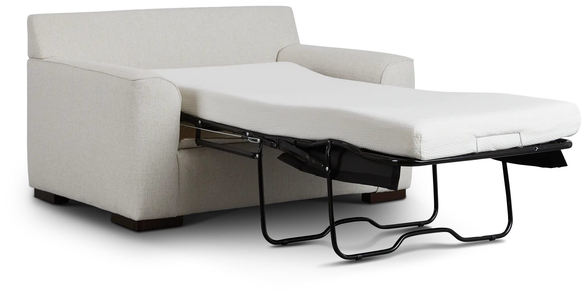 Austin White Fabric Memory Foam Sleeper Austin White Fabric Memory Foam Sleeper