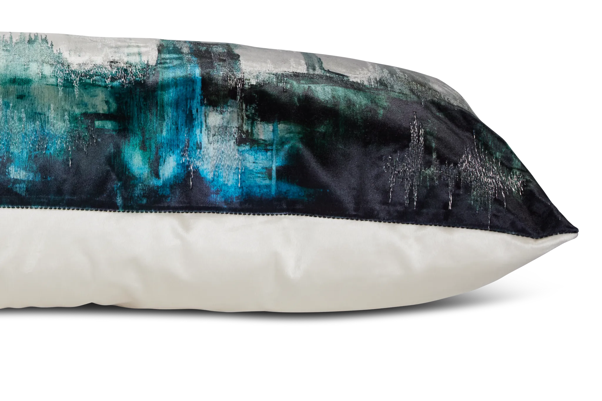 Langston Multicolored Velvet Lumbar Accent Pillow