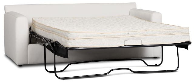 Rhodes White Fabric Innerspring Sleeper