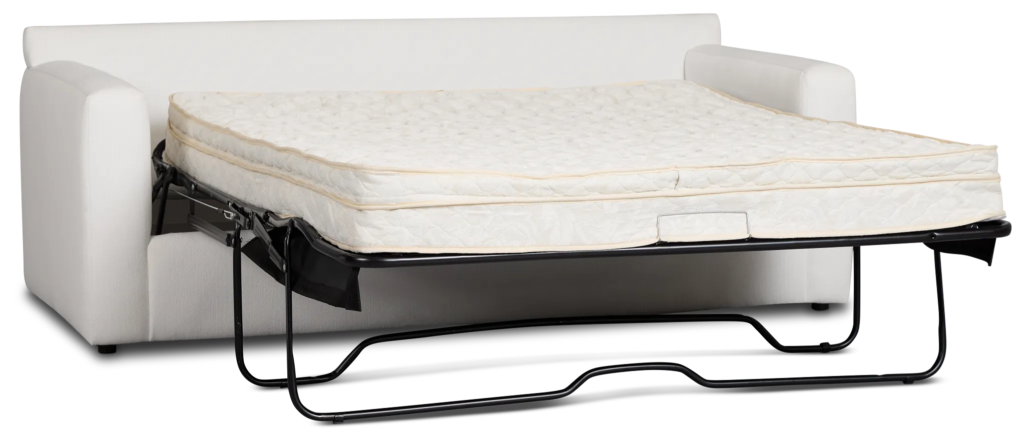 Rhodes White Fabric Innerspring Sleeper