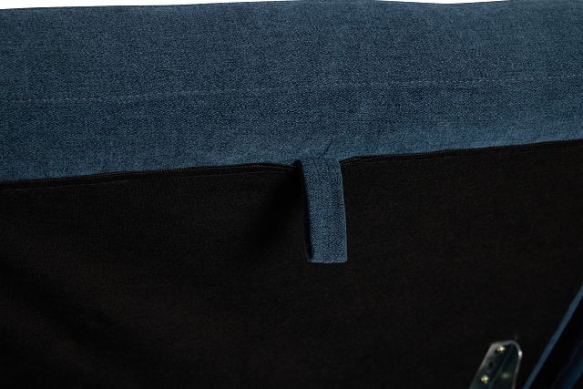 Addie Blue Fabric 2-piece Modular Storage Sofa With Console