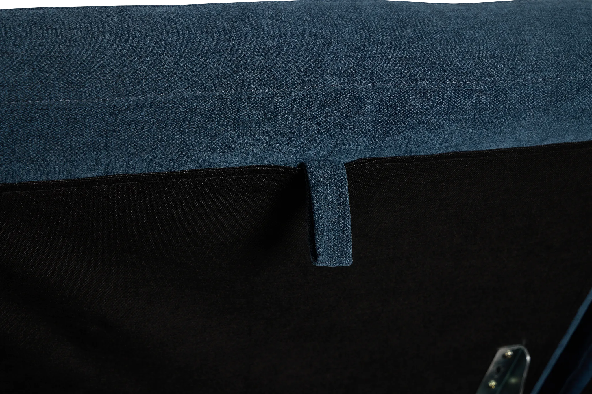 Addie Blue Fabric 2-piece Modular Storage Sofa With Console