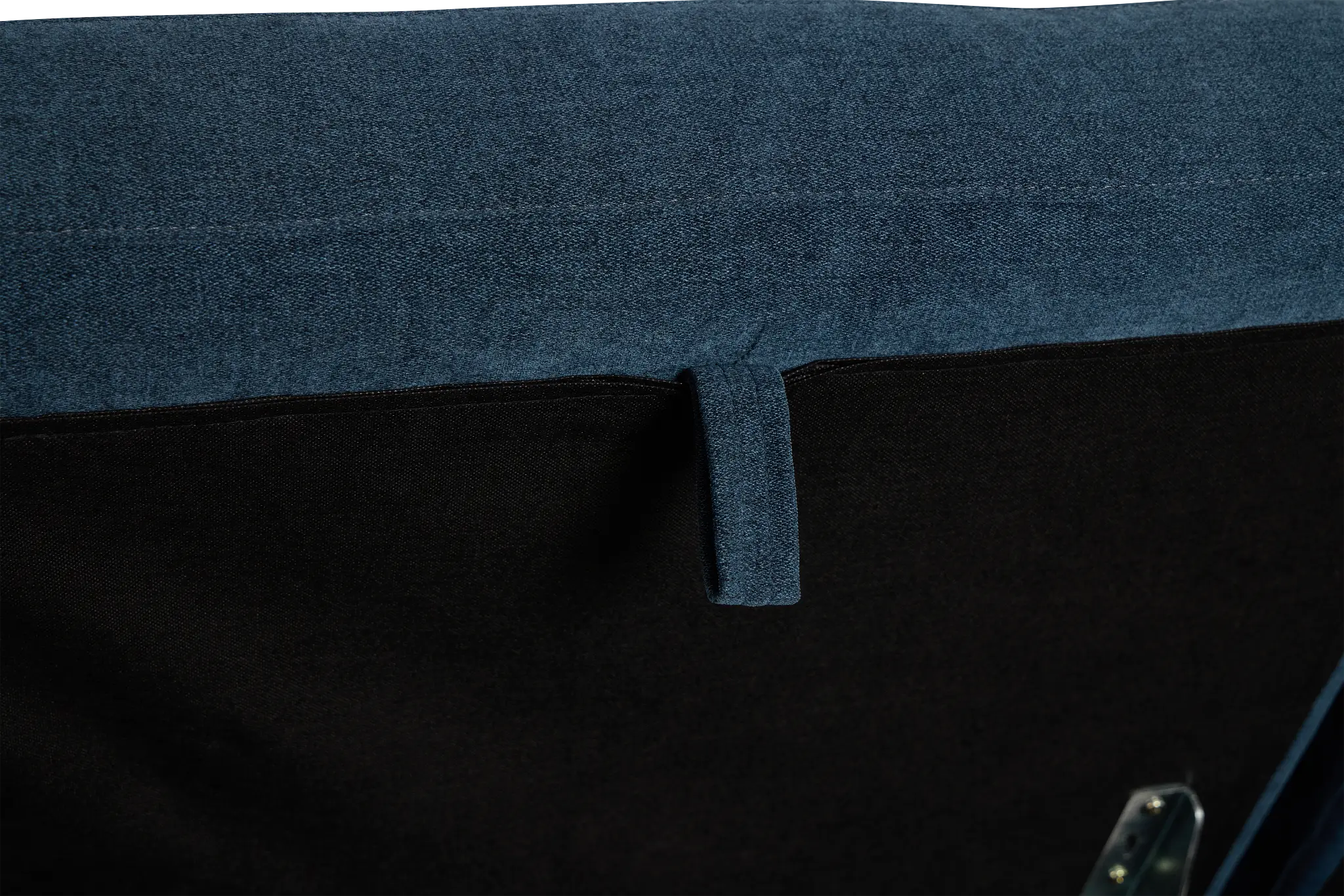 Addie Blue Fabric 2-piece Modular Storage Sofa With Console Addie Blue Fabric 2-piece Modular Storage Sofa With Console