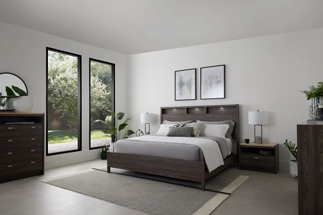 Warren Gray Panel Bed