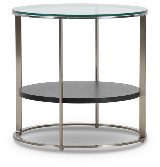 Lafayette Silver Glass End Table