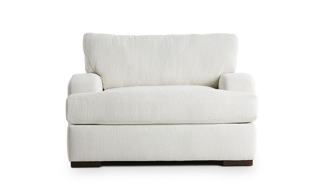 Alpha White Fabric Chair