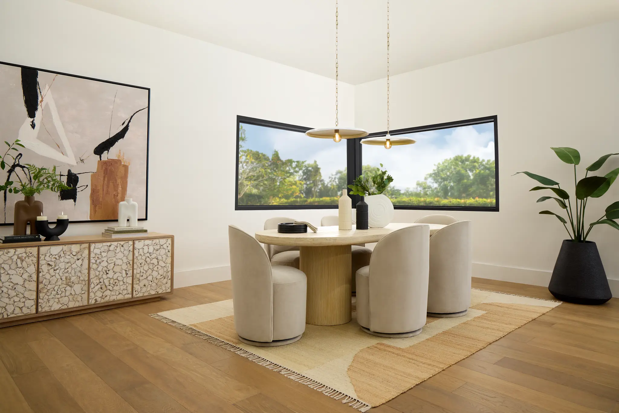 Clayton Light Tone Oval Table & 4 Upholstered Chairs Clayton Light Tone Oval Table & 4 Upholstered Chairs