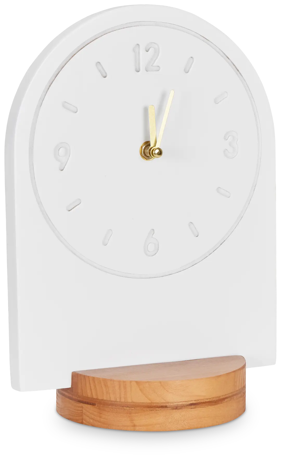 Slope White Wood Table Clock Slope White Wood Table Clock
